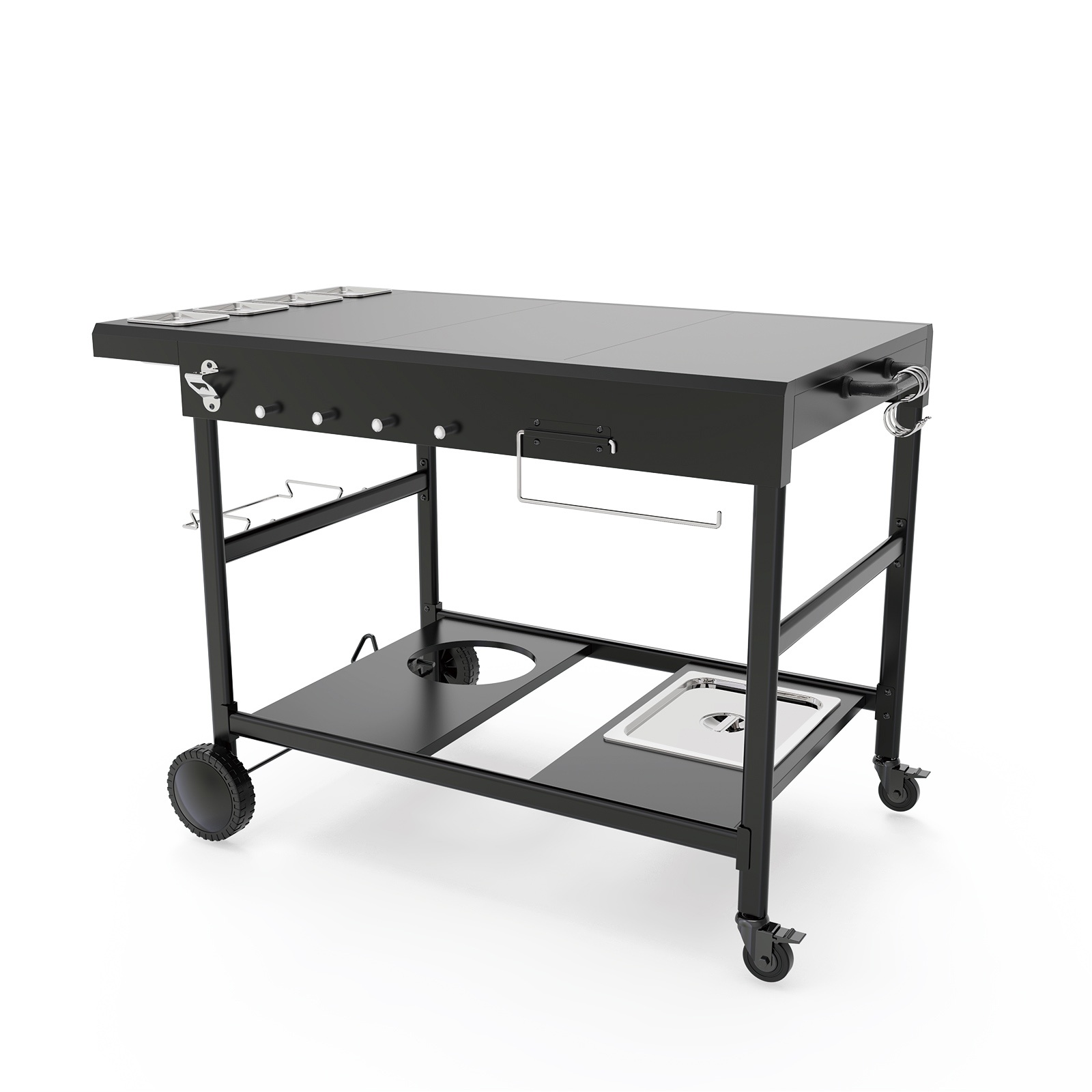 Oversized Grill Table with Pizza Topping Station