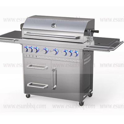 Luxury Full Stainless Steel Gas Grill 6 Burner with Infread Rear Burner