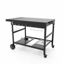 Oversized Grill Table with Removable Condiment Bowls
