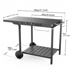 Oversized Grill Table with Pizza Topping Station