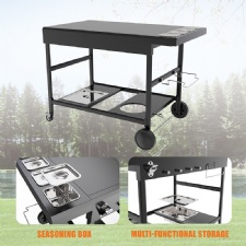 Oversized Grill Table with Pizza Topping Station